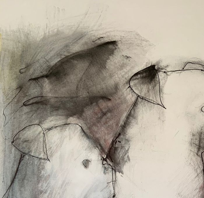 ”Väntan” 80x80 akryl på duk